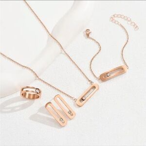 Rose Gold Filled Cubic Zirconia Jewelry Set